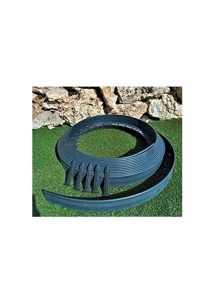 Çim Ayırıcı 10 Metre Siyah Renk Çim Sınırlayıcı Taş Toprak Ayıracı Çim Taş Toprak Bariyeri indirimleri