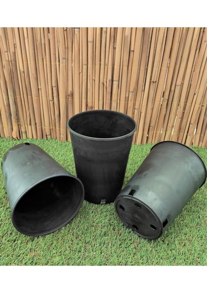 Üretim Saksısı 30 Adet 2 Lt 14X19 cm Plastik Saksı Siyah Üretim Saksı Bitki Üretim Saksısı