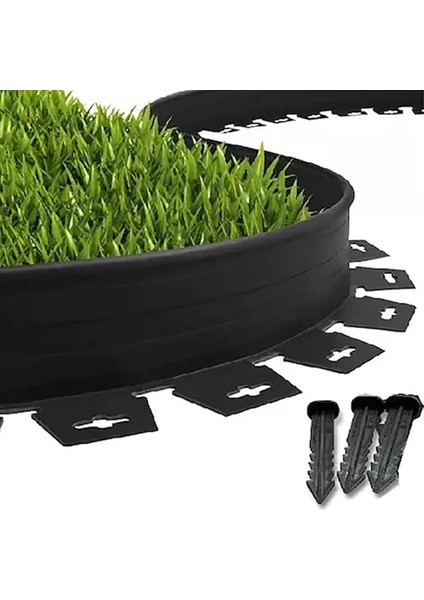 Garden Çim Ayırıcı 15 M Siyah Çim Sınırlayıcı Taş Toprak Ayıracı Çim Ayracı Çim Ayırıcı Bariyeri