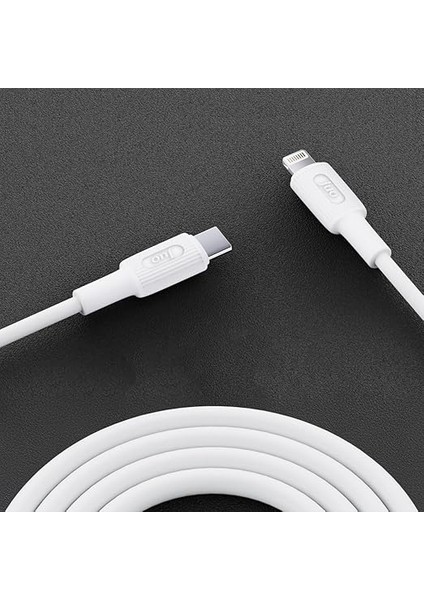 27W USB Type-C To Lightning iPhone iPad Silikon Hızlı Şarj ve Data Kablosu Beyaz 2 Metre fırsatları