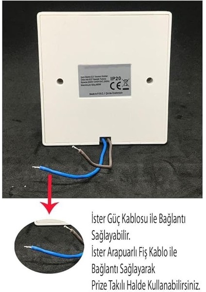 9W (60W) 360 Derece Hareket Sensörlü Lamba Beyaz 6500K E27 indirimleri