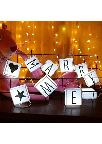 CC58YT1254 10'lu Lightbox Işıklı Harf Mesaj Panosu Dekoratif Harf Işık Zinciri fiyatları