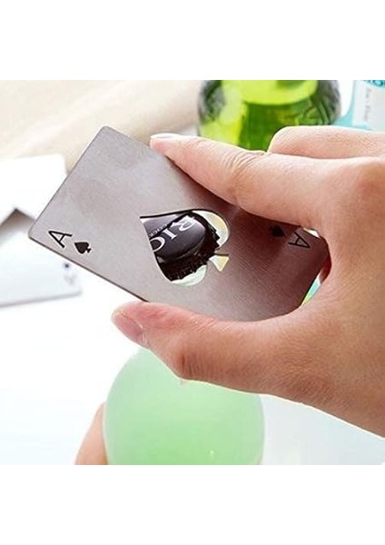 Poker Kart Maçı As'ı Paslanmaz Çelik Şişe Açacağı Gümüş fiyatları