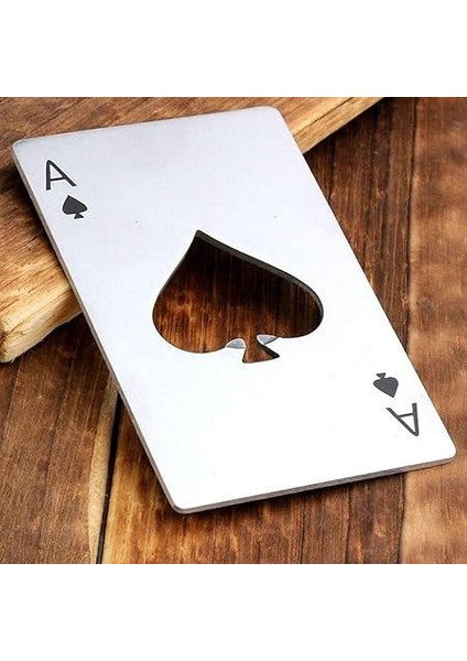 Poker Kart Maçı As'ı Paslanmaz Çelik Şişe Açacağı Gümüş indirimleri