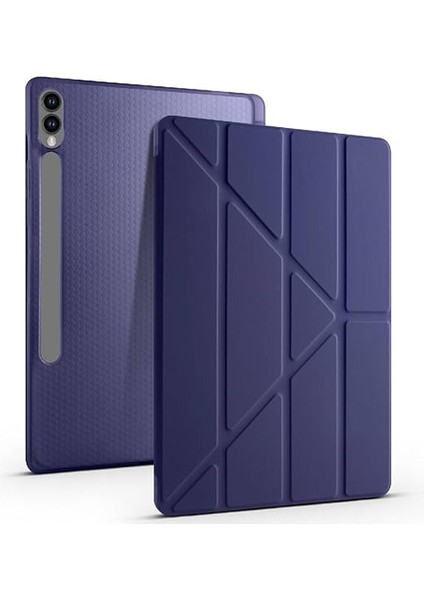 Galaxy Tab S10 Plus X820 12.4 Inç Uyumlu Tablet Kılıfı – Kalemlikli, Katlanabilir Smart Cover, Stand Özellikli, Darbe Emici Arka Koruma, Ince ve Hafif Tasarım (Lacivert) fiyatları