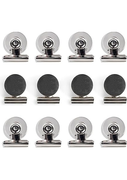 12 Adet Mıknatıslı Mandallı Buzdolabı Magnet Fotoğraf Kağıt Evrak Tutucu fiyatları