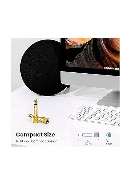 Plus PX-4458 6.3 mm Erkek To 3.5 mm Dişi Çevirici Dönüştürücü Jack Adaptörü modelleri