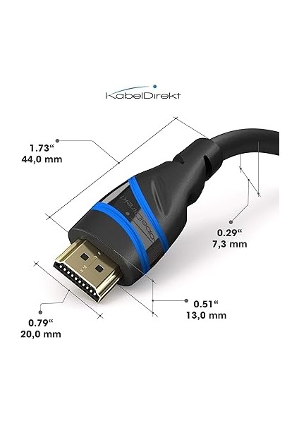 – 10K & 8k HDMI Kablosu, HDMI 2.1 B – 1,5m, 0,5-5m Arası Mevcut – Sertifikalı, Almanya’da Geliştirilmiş (Ultra Yüksek Hız Kablosu Pc, Ps5, Xbox, Monitör ve Tv Için – Siyah-Mavi) indirimleri