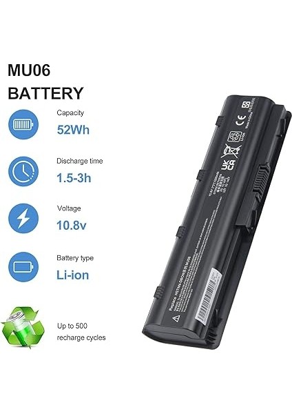 MU06 MU09 593553-001 Notebook Pil Hp G62 G42 586028-341 588178-141 WD548AA WD549AA 593562-001 584037-001 CQ58 Pavilion Dv6 Dv7 DVG62 G72 G6 G7 G56 Dm4 HSTNN-LBUB0W 【10,8 V/5200 Mah】 fiyatları