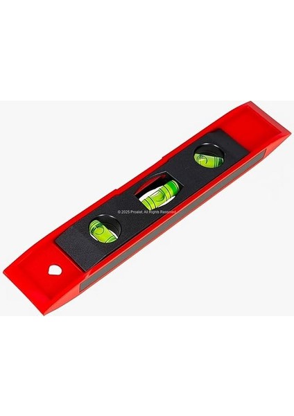 Mini Su Terazisi, 23 cm, Mıknatıslı, Kompakt Su Terazisi, Plastik Gövde, Hassas Ölçüm Seviyelendirme Aracı