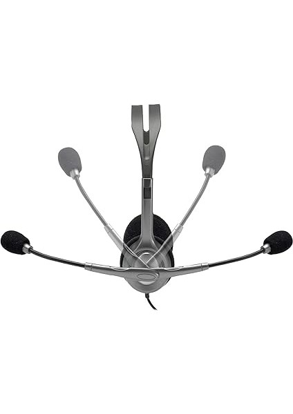 H110 Kablolu Stereo Kulak Üstü Mikrofonlu Kulaklık, 3,5 mm Jak Girişi, Gri modelleri