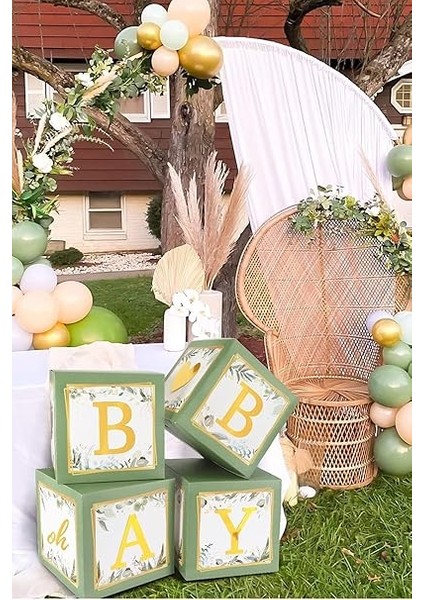 Parça Baby Yazılı Şeffaf Kutu ve Balon Seti (Adaçayı) fiyatları