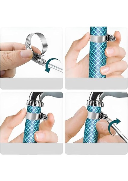 Adet Hortum Kelepçesi Tork Ayarlı 10X16 mm Paslanmaz Çelik Boru Metal Kelepçe Ayarlanabilir Klips indirimleri