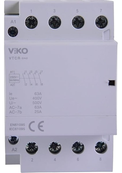 Vtcr-63/40 Sessiz Kontaktör 63A 4no fiyatları