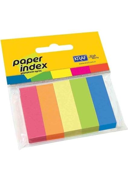 15X50MM 5 Renk Yapışkanlı Not Kağıdı