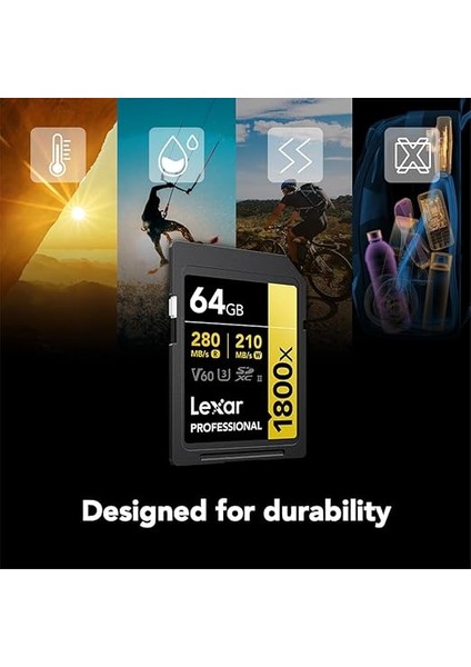 Gold Serisi Profesyonel 1800X 64GB Uhs-Iı Sdxc Hafıza Kartı indirimleri