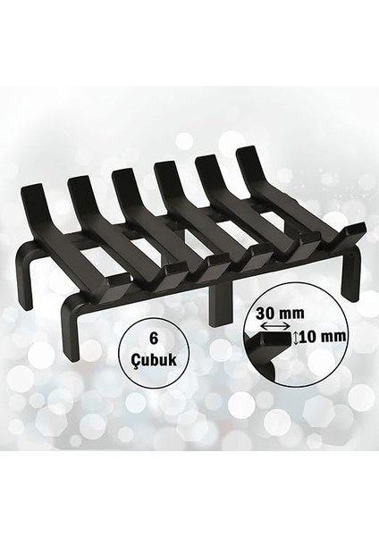 Group 36 cm x 32 cm 6 Çubuklu Ekstra Şömine Izgarası Dar Gözlü Izgara fiyatları