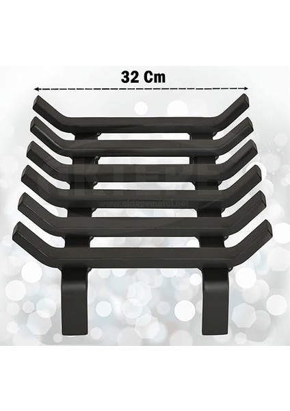 Group 36 cm x 32 cm 6 Çubuklu Ekstra Şömine Izgarası Dar Gözlü Izgara fırsatları