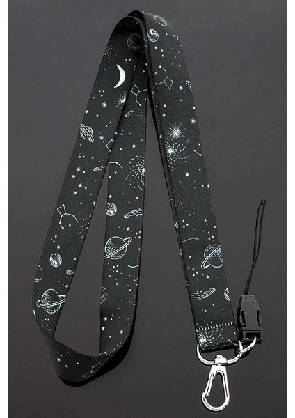 Galaksi Takım Yıldızı Yaka Kartı Boyun Askı Ipi Telefon Askı Ipi - ASK0161