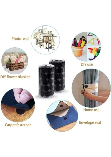 Magnet 25 Adet Arkası Yapışkanlı Yuvarlak Cırt Cırtlı Bant - Kaliteli Cırt Bant - Çap 1,5cm Cırt Cırt Band indirimleri