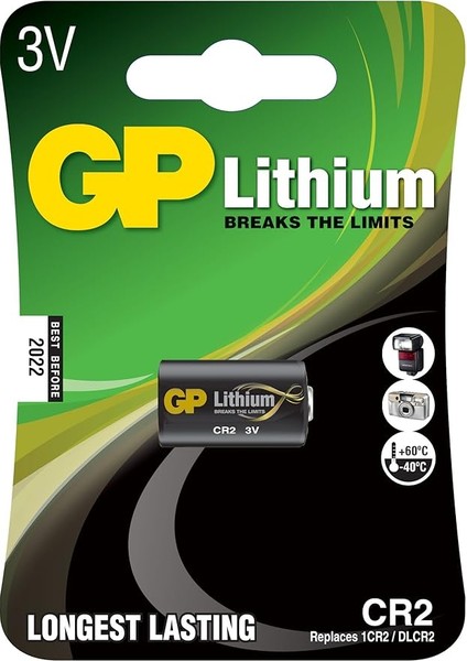 Batteries Gpcr2 Dlcr2/cr2, Boy Lityum Pil, 3 Volt, Tekli Kart