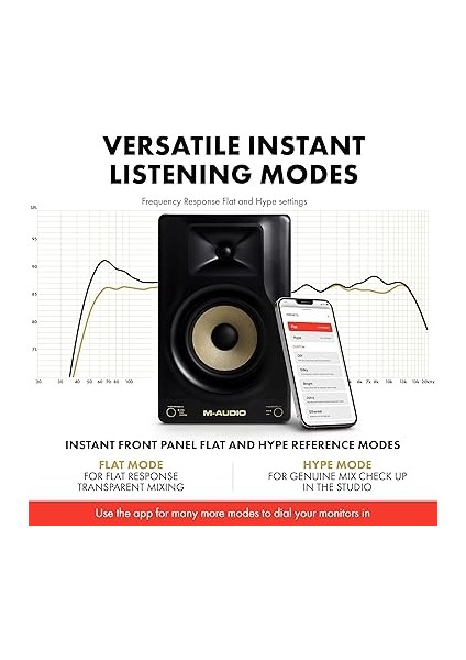 Forty Sixty - 6,5” Stüdyo Monitör Hoparlörü, Üretim ve Miksleme Için Hassas Dsp Crossover, Eq, Kontrol Uygulaması ve Bluetooth, 100 W indirimleri