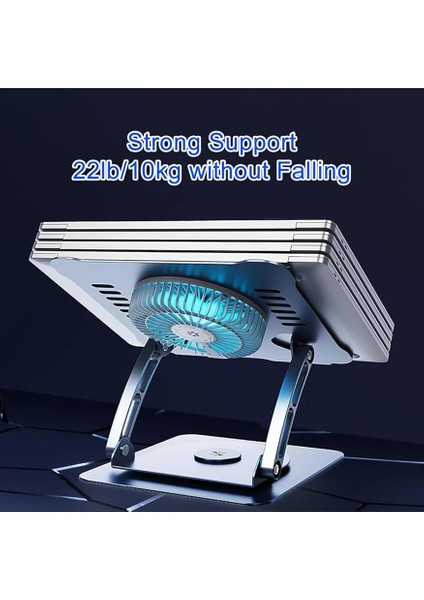 Bilgisayar Standı, Ayarlanabilir Yükseklik, Soğutucu Fanlı, Alüminyum, Gümüş, 10-15 Inç, Çift Fanlı indirimleri