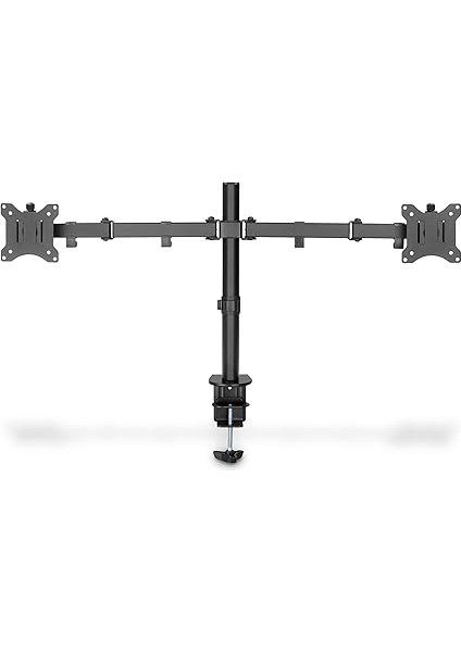 Monitör Tutucusu - Masa Kelepçesi - 2 Monitör - 32 Inçe Kadar - 3x 8 Kg'a Kadar - Vesa 75X75, 100X100 - Siyah fiyatları