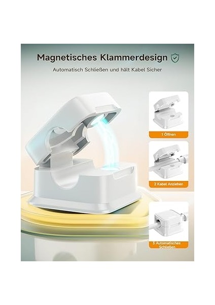 Kablo Klipsli Tutucu, 8 Paket Manyetik Çalışma Masası Kablo Düzenleyici Yönetim, Telefon Şarj Kablosu Tutucu, Güçlü Yapışan Tel Şarj Cihazı, Komodin, Mutfak Aletleri Için Tutucu fırsatları