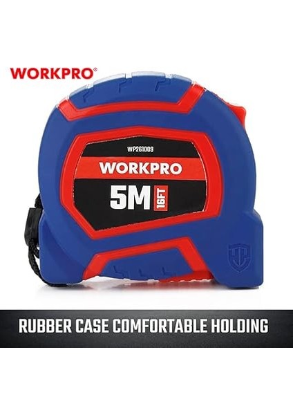 WP261009 5MX19MM/16FT. Naylon Kaplama Sarı Çelik Şerit Metre indirimleri