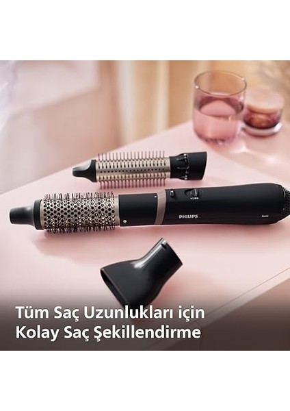 Saç Şekillendirme ve Kurutma Seti, Argan Yağı Seramik Kaplama, 3’ü 1 Arada, 3 Isı ve Hız Ayarı, Soğuk Hava Fonksiyonu, Saç Koruma Teknolojisi, Doğal Şekillendirme, BHA301/00 modelleri