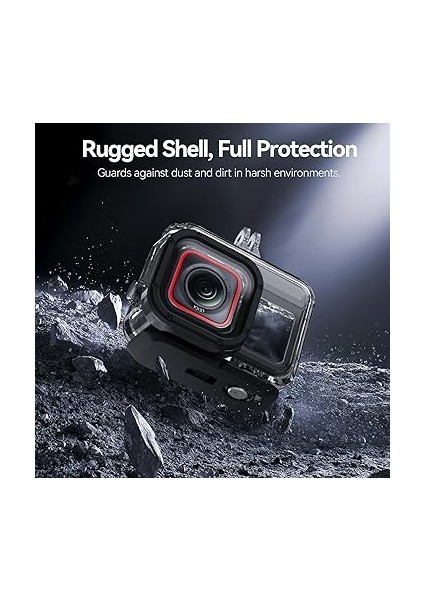 Su Geçirmez Kılıf INSTA360 Ace Pro Sualtı Dalış Durumda Konut Kabuk Destekler 45 M/148FT Derin Dalış Tüplü Şnorkel Braketi ile Vida indirimleri