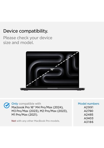 MacBook Pro 16" M2 (2023) / M1 (2021) Kılıf Urban Fit Black - ACS04211 fiyatları