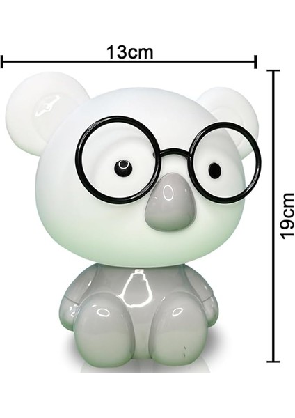 Gece Lambası Çocuklar Için Renkli Eğlenceli Karakter Aydınlatma Çocuk Odası Yatak Odası Kitap Okuma Işığı Dekoratif Lambatavşan Ayıcık (NO12) modelleri