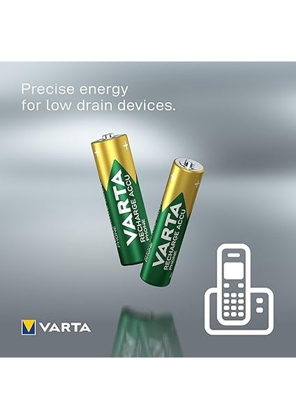 Rechargeable Accu 2 Aaa 800 Mah R2U, Yeşil/gri indirimleri