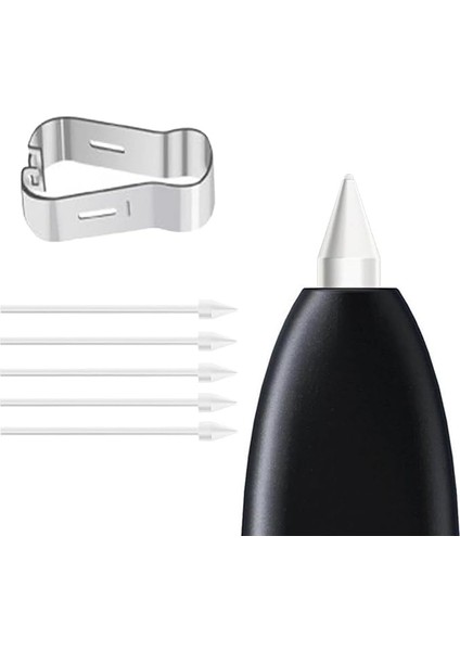 Samsung Galaxy Tab S10 Fe Pencil Uçları 5`li Paket Beyaz [galaxy Tab S10 Fe X520 ile Uyumlu Dokunmatik Kalem Ucu - Beyaz]