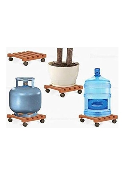 Trend Ahşap Saksı Altlığı Damacana Tüp Saksı Sehpası fırsatları