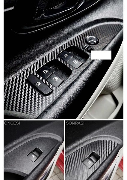 Design Hyundai Bayon ile Uyumlu Iç Trim Folyo Kaplama Set Ayna Katlama Butonsuz, Mat Karbon Siyah modelleri