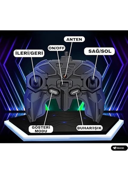 Ghz Uzaktan Kumandalı Full Fonksiyon Şarjlı LED Işıklı 4x4 Buhar Duman Atan Akrobat Araba (Kırmızı) fırsatları