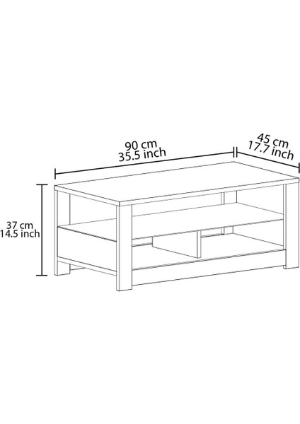 Cam Raflı Orta Sehpa Naturel, Ev-Ofis fiyatları