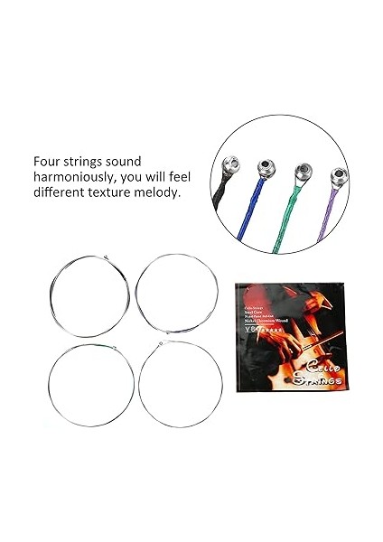 Profesyonel Çello Dizeleri Değiştirme, Müzik Aleti Aksesuarları Için Irın V80 Yüksek Mukavemetli Çelik Tel Çello Dizeleri fiyatları