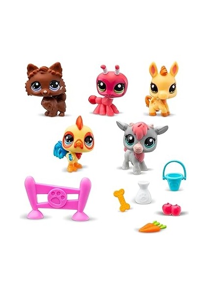 Pet Shop Minişler 5'li Figür Seti S1 - Minişler Çiftlikte modelleri