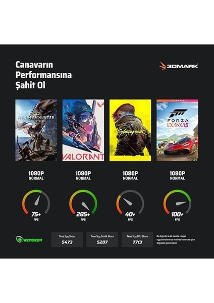 A5 V20.5.2 Intel Core I5 13420H 32 GB Ram 1 Tb SSD 4 GB Rtx 3050 Freedos 15,6" Fhd 144 Hz Oyun Bilgisayarı modelleri