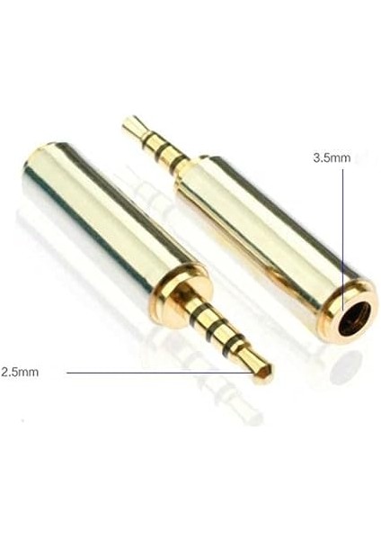 2.5mm Erkek 3.5mm Dişi 4 Boğum 3 Çizgi Kulaklıklı Mikrofon Çevieici fiyatları