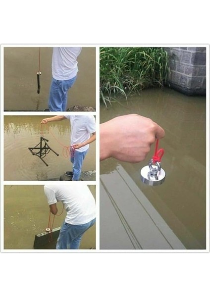 Magnet Magnet Fishing Halatlı Neodyum Pot Mıknatıs Seti, 48MM Çapında Kancalı Mıknatıs Balıkçılığı modelleri