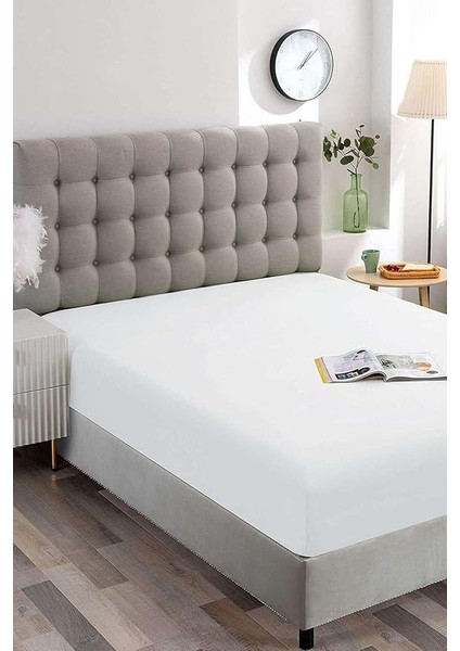 Beyaz Pamuklu Tek Kişilik Lastikli Çarşaf 100X200 fiyatları