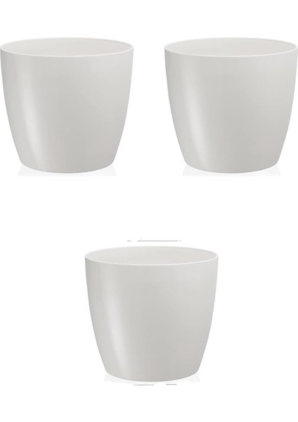 Iç Mekan Saksı, 1,9lt, 3 Adet, Beyaz