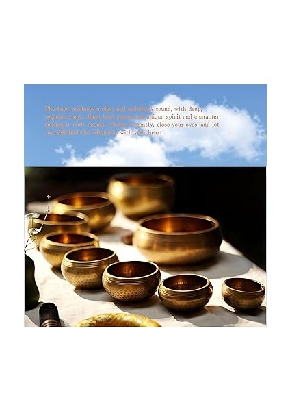 Bless Tibet Şarkı Kase Seti - Yeni Başlayanlar Için Oynaması Kolay - Otantik El Yapımı Farkındalık Meditasyonu Bütünsel Ses (Altın-8 Cm/3 Inç) fiyatları