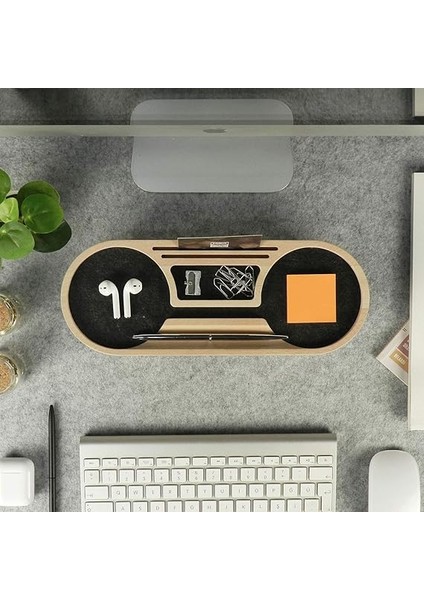 Wood Mini Round Masa Düzenleyici (Füme) fiyatları