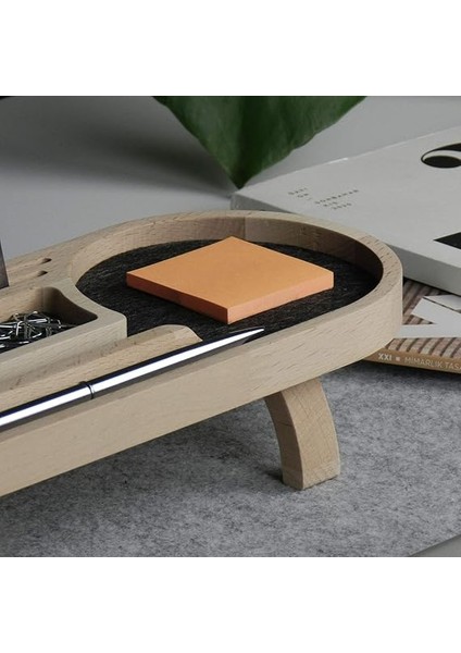 Wood Mini Round Masa Düzenleyici (Füme) indirimleri